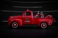 1948 Ford F-1 Pickup Truck Harley Davidson Fire Truck and 1936 El Knucklehead Motorcycle - Side view - 1-24 Scale Diecast Model T