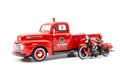 1948 Ford F-1 Pickup Truck  Harley Davidson Fire Truck Royalty Free Stock Photo