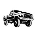 1979 Ford F150 Pickup Truck, Muscle car, Classic Truck car, Stencil, Silhouette, Vector Clip Art for tshirt and emblem