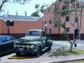 Ford F-1 Pickup truck with a white star in a vintage cars show. Lima Royalty Free Stock Photo