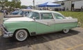 1956 Ford Fairlane Crown Victoria Green White Royalty Free Stock Photo