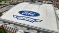 Ford Field in Detroit from above - aerial photography - DETROIT, MICHIGAN - JUNE 11, 2023