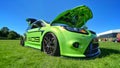 green Ford Focus RS Sportscar