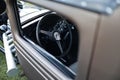 Ford Hot Rod interior at a car meet - summer time