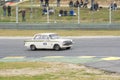 Ford Lotus Cortina in a classic car race at the Jarama circuit