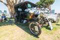 Ford Model T 1914 Classic Old Vintage Car. Chevrolet Corvette Car Show in San Diego, California