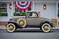 Ford Model A (1930) under Patriotic Bunting