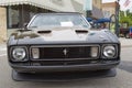 1973 Ford Mustang black convertible Car Front View Royalty Free Stock Photo