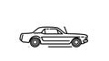 Ford Mustang 260 Coupe line icon on the Alpha Channel