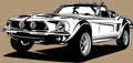 Ford Mustang Custom  graphic Royalty Free Stock Photo