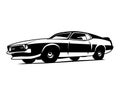 Ford Mustang Mach Car Logo Vector Art Design 1. Ready Made Car Logo Vector Art Illustration.