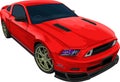 Ford Mustang realistic vector 2