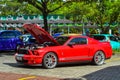 2009 Ford Mustang Shelby GT500 opened the engine bay in car show