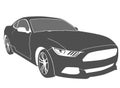 Ford Mustang Silhouette two colors