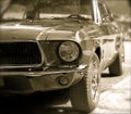 Ford mustang vintage car front side Royalty Free Stock Photo