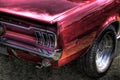 Ford mustang vintage car rear side Royalty Free Stock Photo