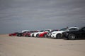 Ford Mustangs on the race track and on the roads of the desert