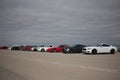 Ford Mustangs on the race track and on the roads of the desert