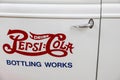 Ford panel delivery truck 1937 Pepsicola door advertisement Royalty Free Stock Photo