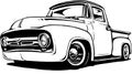 1956 Ford Pickup Illustration Royalty Free Stock Photo