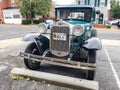 Ford pickup, Model A, in a city parking lot Royalty Free Stock Photo