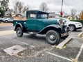 Ford pickup, Model A, 1930s in a parking lot in a mountain Royalty Free Stock Photo