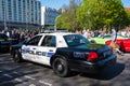 Ford Police Interceptor Police car at the Berlin Brennt protest