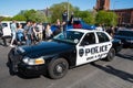 Ford Police Interceptor Police car at the Berlin Brennt protest