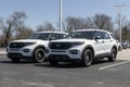 Ford Police Interceptor on display. Ford offers the Police Interceptor with a 3.0L EcoBoost twin-turbocharged V6 engine Royalty Free Stock Photo