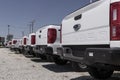 Ford Ranger pickup truck display at a dealership. Ford offers the Ranger in XL, XLT and Lariat models Royalty Free Stock Photo