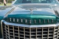 1973 - 1976 Ford Thunderbird Hood Emblem Ornament, logo, and greel Royalty Free Stock Photo
