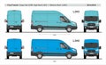 Ford Transit Cargo Delivery Van L3H2 and L3H3 2014-present Royalty Free Stock Photo