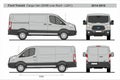 Ford Transit Cargo Van SWB Low Roof L2H1 2014-2018 Royalty Free Stock Photo