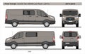 Ford Transit Combi Van MWB Low Roof L3H1 2014-2018 Royalty Free Stock Photo