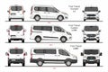 Set of Ford Vans and Minivans 2014-present Royalty Free Stock Photo