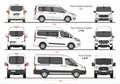 Set of Ford Vans and Minivans 2014-present Royalty Free Stock Photo