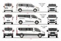 Set of Ford Vans and Minivans 2014-present Royalty Free Stock Photo