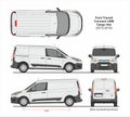 Ford Transit Connect LWB Cargo Van 5 doors 2013-2018 Royalty Free Stock Photo