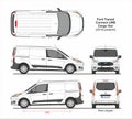 Ford Transit Connect LWB Cargo Van 6 doors 2018 Royalty Free Stock Photo