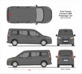 Ford Transit Connect LWB Passenger Van 2013-2018 Royalty Free Stock Photo