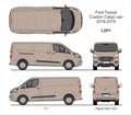 Ford Transit Custom Cargo Van L2H1 2018-2019 Royalty Free Stock Photo