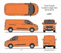 Ford Transit Custom Cargo Van L2H1 2018-2019 Royalty Free Stock Photo