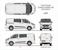 Ford Transit Custom Delivery Van L1H1 2018-2019 Royalty Free Stock Photo