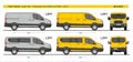 Ford Transit L2H1 Four Type Vans Set 2014-present Royalty Free Stock Photo