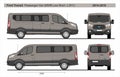 Ford Transit Passenger Van MWB Low Roof L3H1 2014-2018 Royalty Free Stock Photo