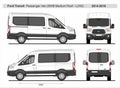 Ford Transit Passenger Van SWB Medium Roof L2H2 2014-2018 Royalty Free Stock Photo