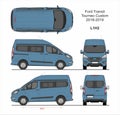 Ford Transit Tourneo Custom Van L1H2 2018-2019 Royalty Free Stock Photo