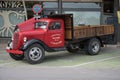1931 Ford truck model 817 B47.731 model B18. It is red and has the hood raised Royalty Free Stock Photo