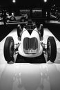 Ford V8 Monoposto Indianapolis Style of 1936 american vintage racing car on cars exhibition. Classic Car exhibition -