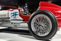 Ford V8 Monoposto Indianapolis Style of 1936 american vintage racing car on cars exhibition. Classic Car exhibition -